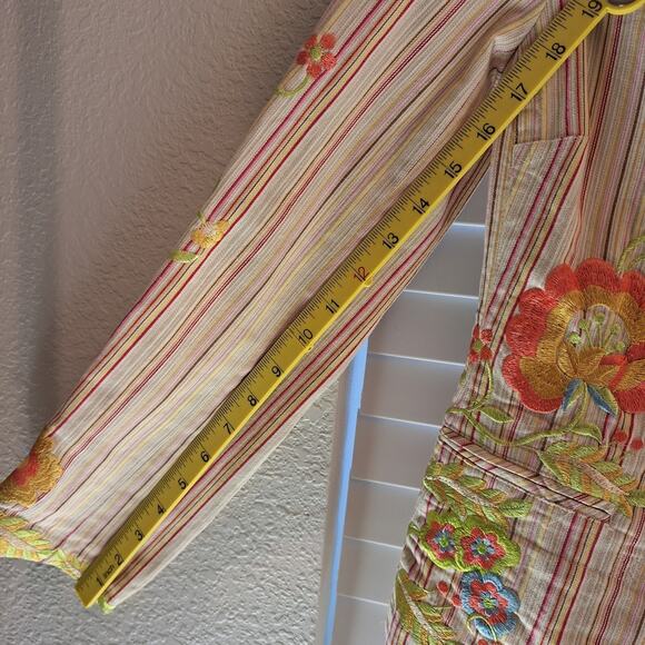 Johnny Was S Floral/embroidered Blazer - Picture 7 of 16